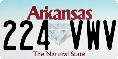 AR license plate 224VWV