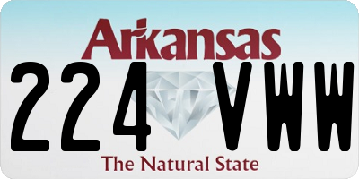 AR license plate 224VWW