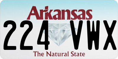 AR license plate 224VWX