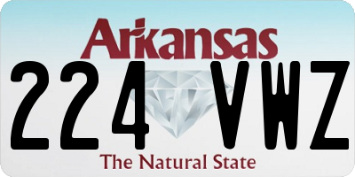 AR license plate 224VWZ