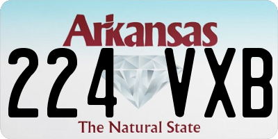 AR license plate 224VXB