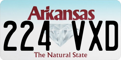 AR license plate 224VXD