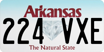AR license plate 224VXE