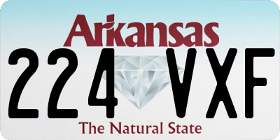 AR license plate 224VXF