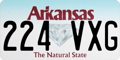 AR license plate 224VXG