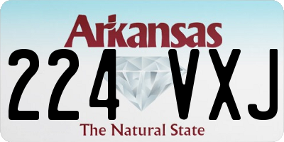 AR license plate 224VXJ