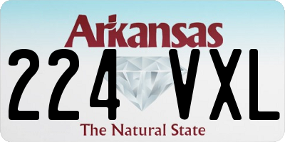 AR license plate 224VXL