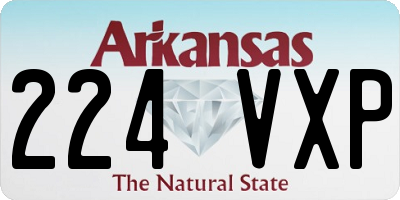 AR license plate 224VXP