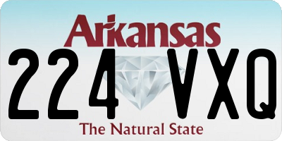 AR license plate 224VXQ