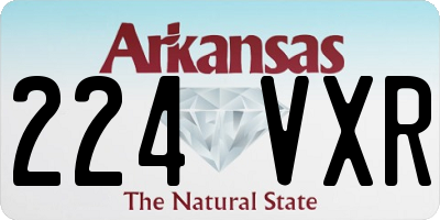 AR license plate 224VXR