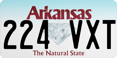 AR license plate 224VXT