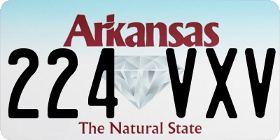 AR license plate 224VXV