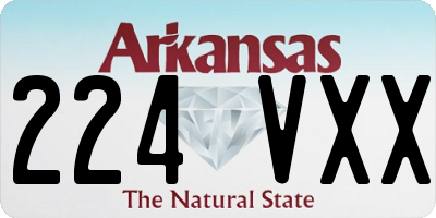 AR license plate 224VXX