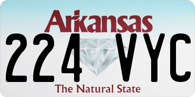 AR license plate 224VYC