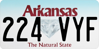 AR license plate 224VYF