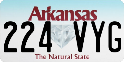 AR license plate 224VYG