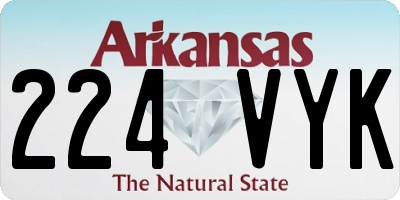 AR license plate 224VYK