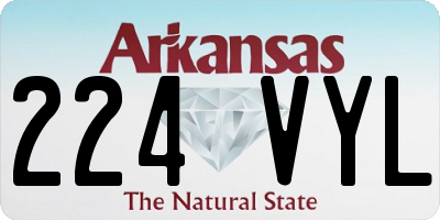 AR license plate 224VYL