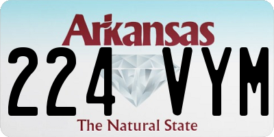 AR license plate 224VYM