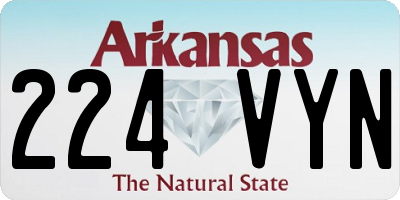 AR license plate 224VYN
