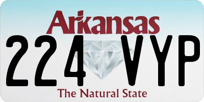 AR license plate 224VYP
