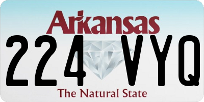 AR license plate 224VYQ