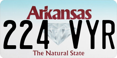 AR license plate 224VYR