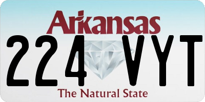 AR license plate 224VYT