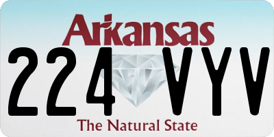 AR license plate 224VYV