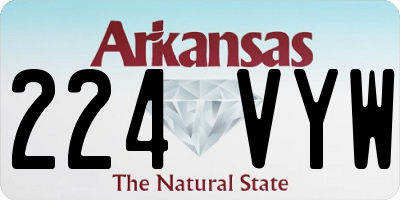 AR license plate 224VYW