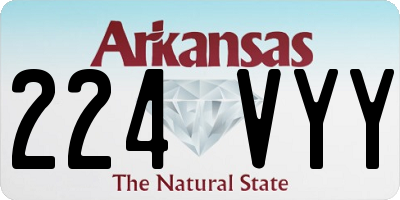 AR license plate 224VYY