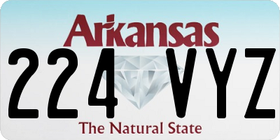 AR license plate 224VYZ