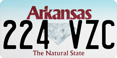AR license plate 224VZC