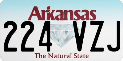 AR license plate 224VZJ