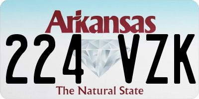 AR license plate 224VZK