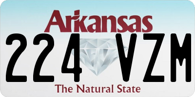 AR license plate 224VZM