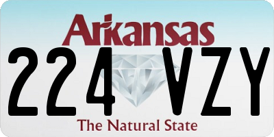 AR license plate 224VZY