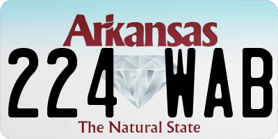 AR license plate 224WAB