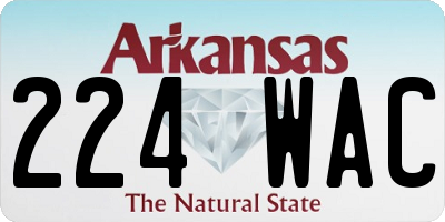 AR license plate 224WAC
