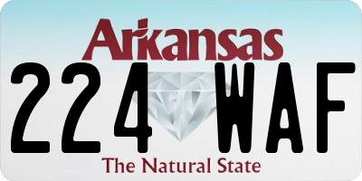 AR license plate 224WAF