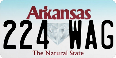 AR license plate 224WAG
