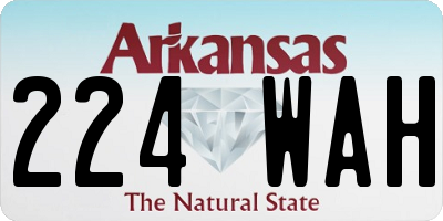 AR license plate 224WAH