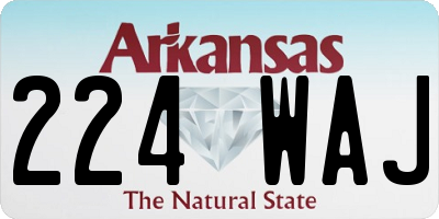 AR license plate 224WAJ