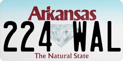 AR license plate 224WAL