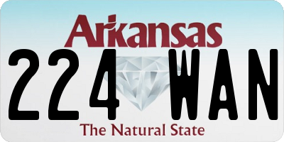 AR license plate 224WAN