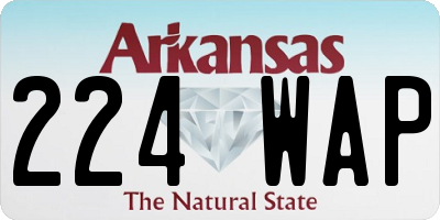 AR license plate 224WAP