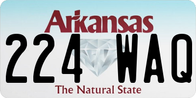 AR license plate 224WAQ