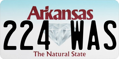 AR license plate 224WAS