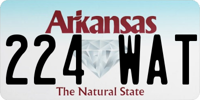 AR license plate 224WAT