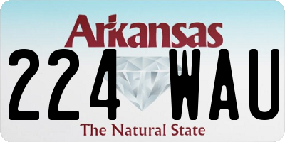 AR license plate 224WAU